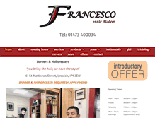 Tablet Screenshot of francescohairsalon.co.uk